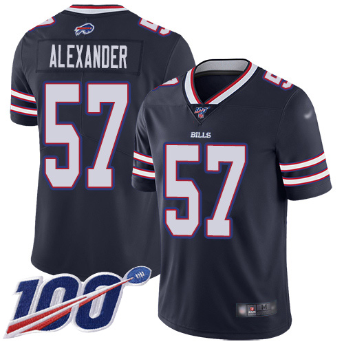 Men Buffalo Bills 57 Lorenzo Alexander Limited Navy Blue Inverted Legend 100th Season NFL Jersey